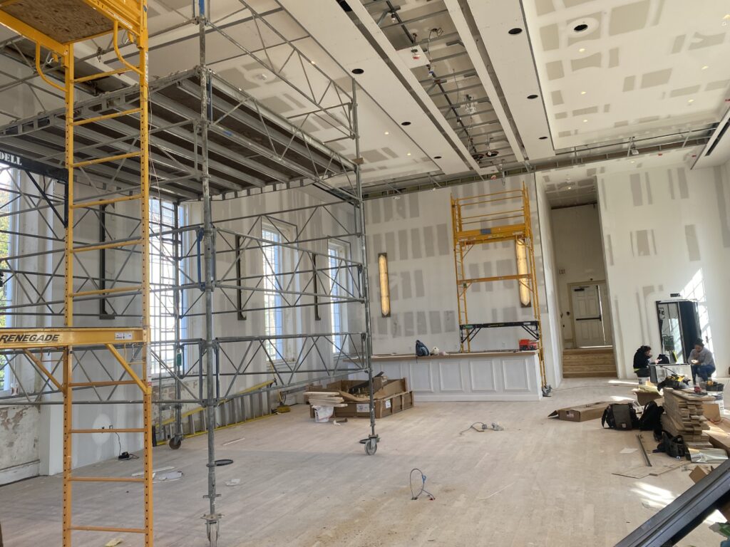 Interior construction on Visitation Academy Frederick
